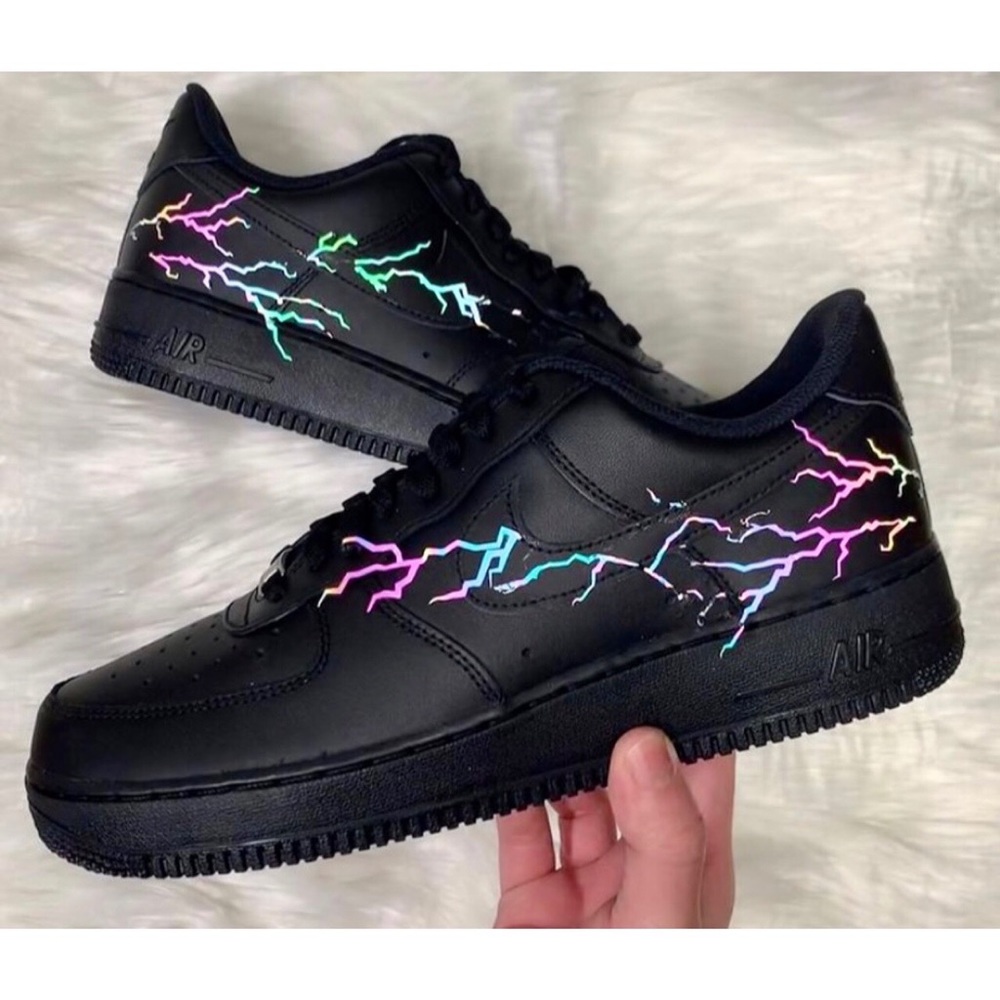 Custom rainbow lighting reflective AF1